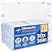 Medline Extrasorbs Extra Strong Disposable Underpads, Super Absorbent Dry Pads, 30" x 36", Case of 70