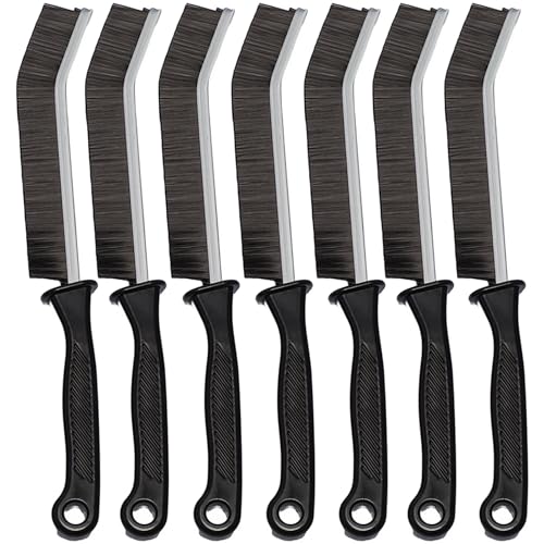 7 Pcs Hard Bristle Crevice Cleaning Brush Set - for