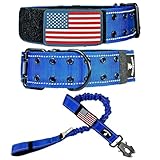 Dog Collar for Large Dogs 2 Inch Wide with Belt Buckle Clasp 36 Inch Short Bungee Leash with Seatbelt Clip for Large Dogs Combo Bundle