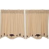 VHC Brands Kettle Grove Applique Crow and Star L36xW36 Tier Set of 2 Tan