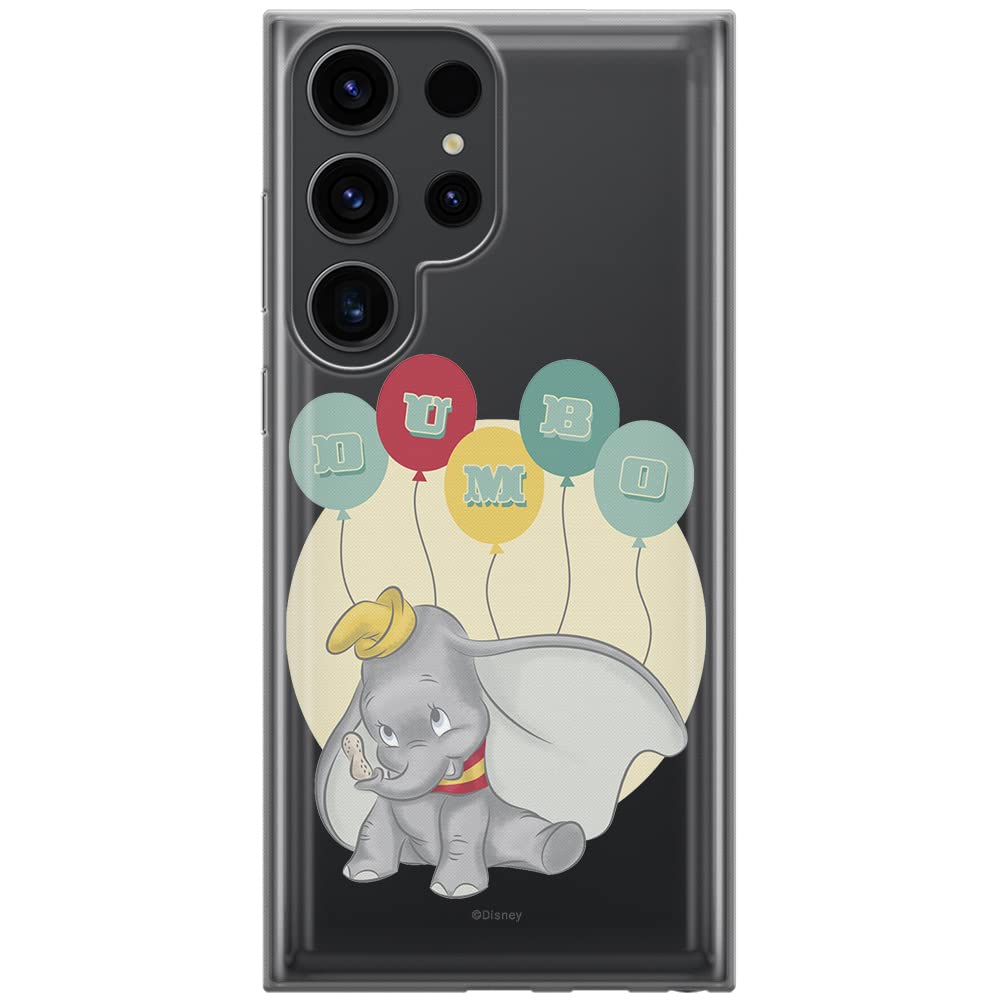 ERT GROUP mobile phone case for Samsung S23 ULTRA original and officially Licensed Disney pattern Dumbo 003 optimally adapted to the shape of the mobile phone, partially transparent