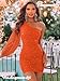 ShawGobow Sparkly Outfits for Women,One Shoulder Ruched Bodycon Short Prom Dress,Sexy Dresses Cocktail Homecoming Nye Orange Small