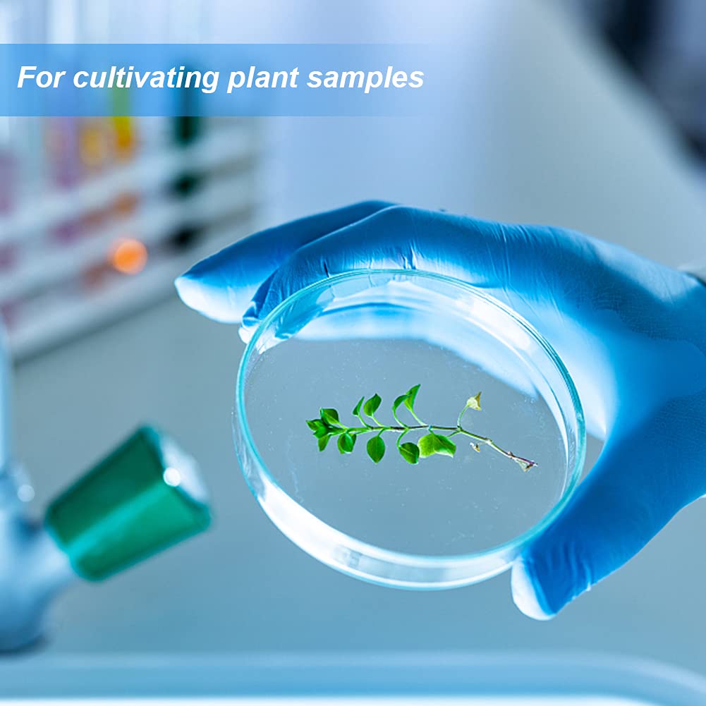 Paquete de 30 platos de plástico estéril Petri con tapa 90 mm de diámetro con 30 unidades de pipetas de transferencia de plástico cuentagotas de ojo de 3 ml para experimentos de laboratorio de ciencia