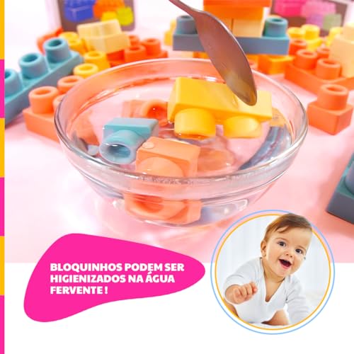 BLOCOS DE MONTAR SOFT EDUCATIVO MEGA COMPRAS MC929 (Azul)