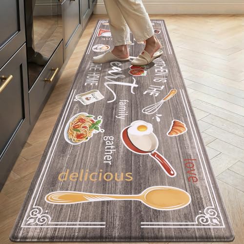 Yamaziot 24"x 94" Anti Fatigue Kitchen Rug, Non-Slip Cushioned Floor Mat