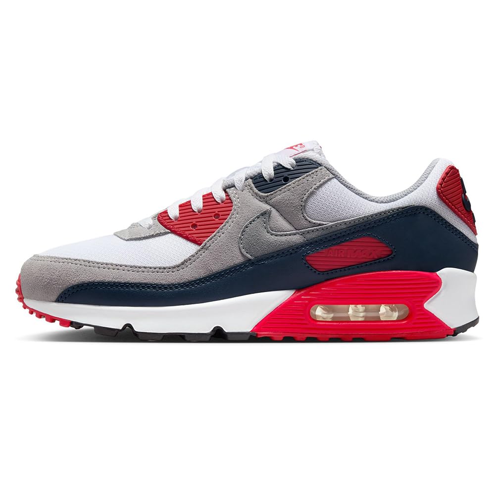 White / Cool Grey / University Red Nike Air Max 90 M