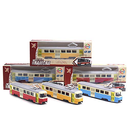 LA TALUS Speelgoed terugtrekken Voertuigen Klassieke Trein Tram Diecast Pull Back Model met LED Muziek Ontwikkeling Kids… - Image 6