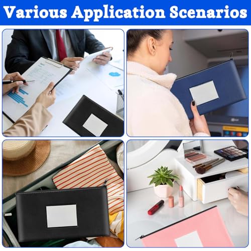 10 Stück Geldtaschen Banktasche, 28X15,5cm Geldmappe Klein Geldtasche aus Kunstleder Geldmappen mit reißverschluss 10 Farben Bankmappe für Haushalt Business Schule