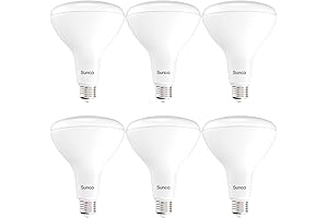 Sunco BR40 6-Pack Floodlight Bulbs: Illuminate Your Space with Indoor Brilliance