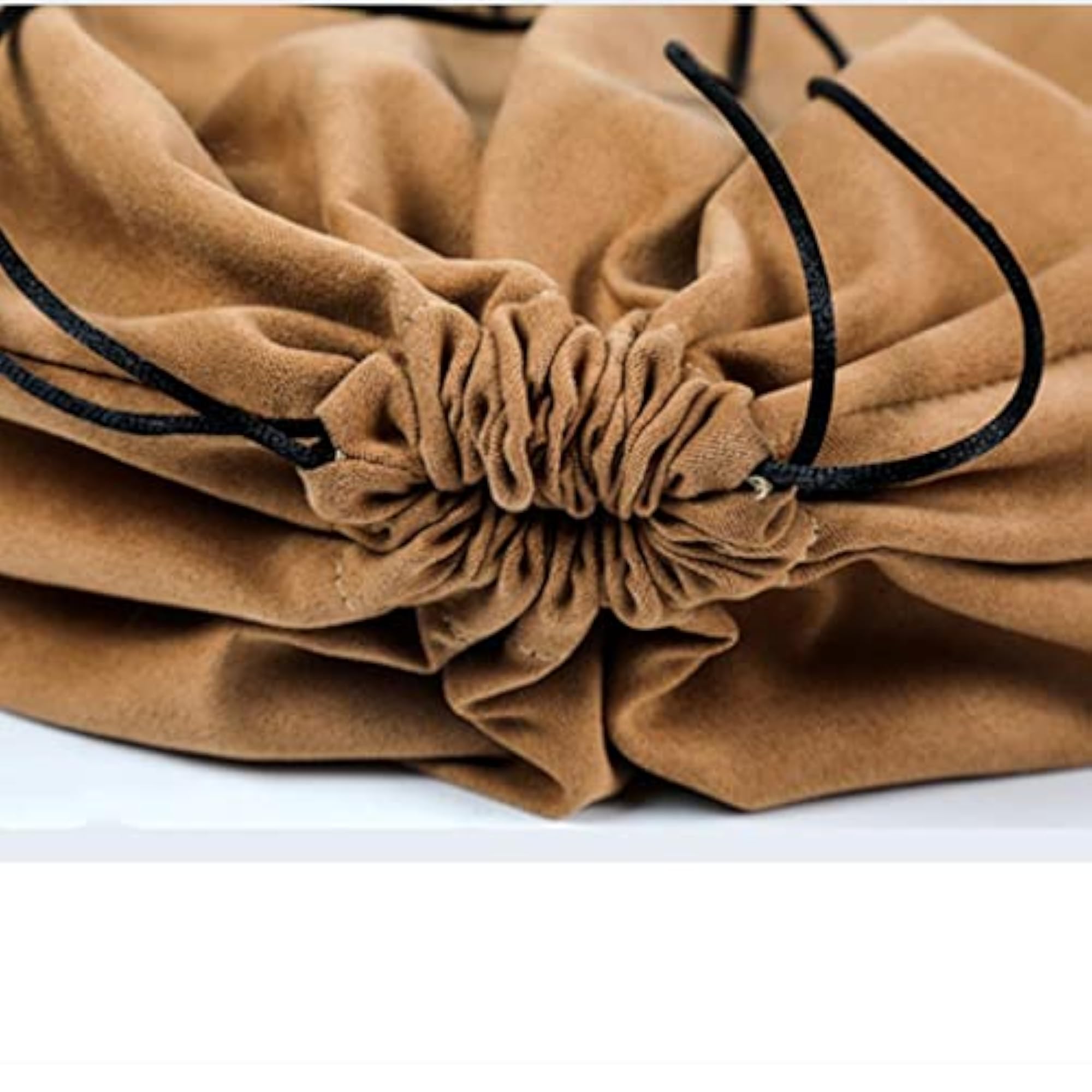Khaki Drawstring Dust Cover Bag for Handbag Storage