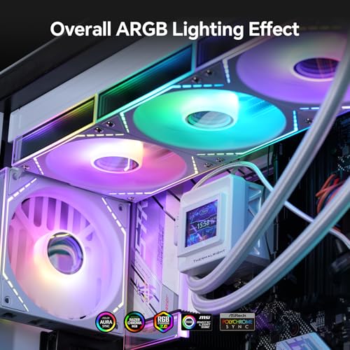 Image of Thermalright TL‑M12QR-S X3 120mm PC Case Fans Reverse Blade, 1500RPM Airflow, ARGB Daisy‑Chain, Infinity‑Mirror Lighting, 3‑Pack | Daisy Chain Wiring, ARGB Fan Blades, Infinity Mirror Lighting
