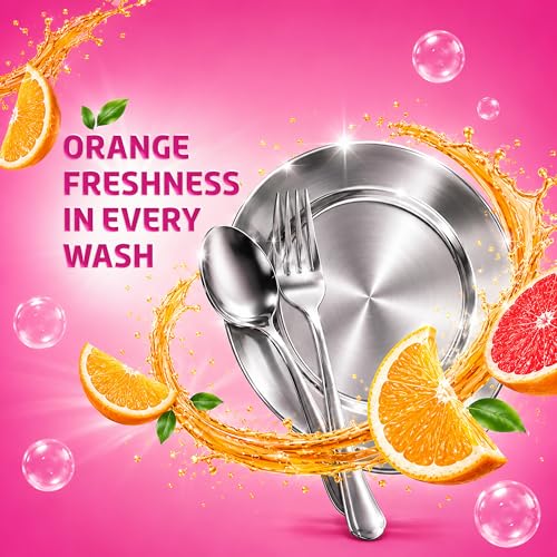 Image of Xpert Dishwash Liquid Gel 900 ml | 2X Cleaning Power | Tough on Grease | Residue Free | Gentle on Hands | Orange Fragrance | Refill Dishwash Soap Pouch For All Utensils