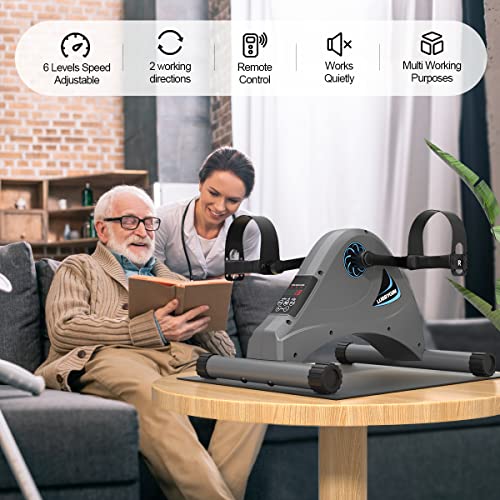 image for Motorized Mini Exercise Bike Pedal Exerciser for Seniors Rehab Trainin