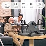 LUBBYGIM Mini Exercise Bike, Under Desk Bike Pedal Exerciser for Seniors & Physical Therapy, Electric Motorized Foot Pedal Machine for Arm and Leg Fitness, 6 Speed Levels - Image 2