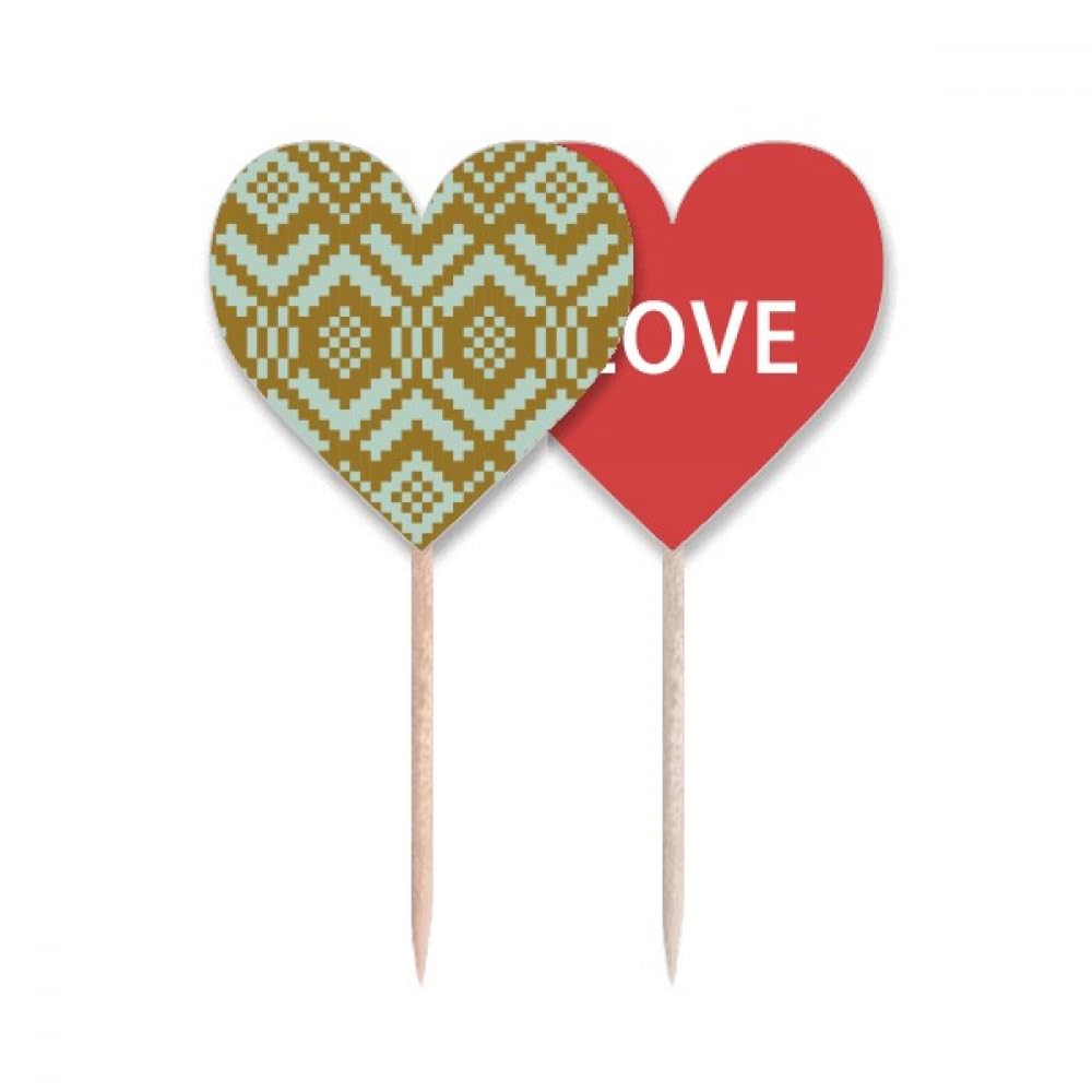 Pic cupcake drapeau amour bleu clair pour décoration de table romantique