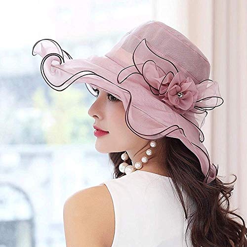 Sombrero de sol para mujer en algodón plegable con ala ancha 7