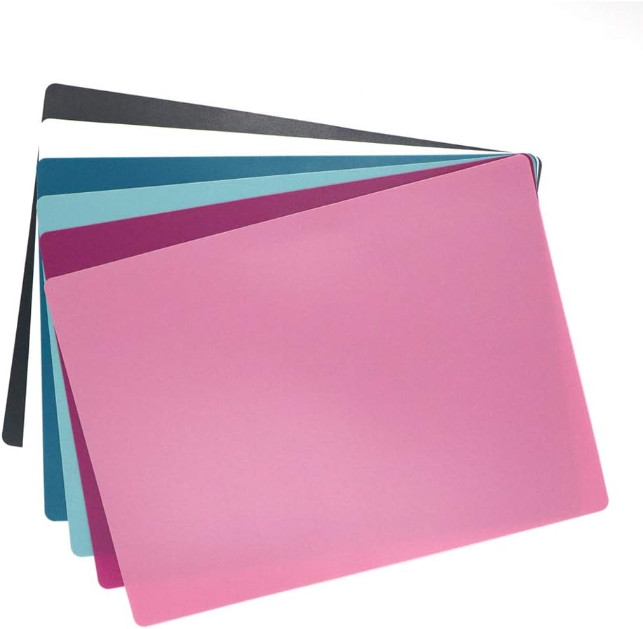 Flexible Cutting Mats, Plastic Cutting Boards Multiple Used as Placemat for Kitchen, Knife friendly, Dishwasher 6 Colors, Easy to Clean, 6 Colors, 6pcs pack
