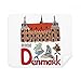 Demark National Symbol Landmark Pattern Cleaning Cloth Screen Cleaner 2pcs Suede Fabric