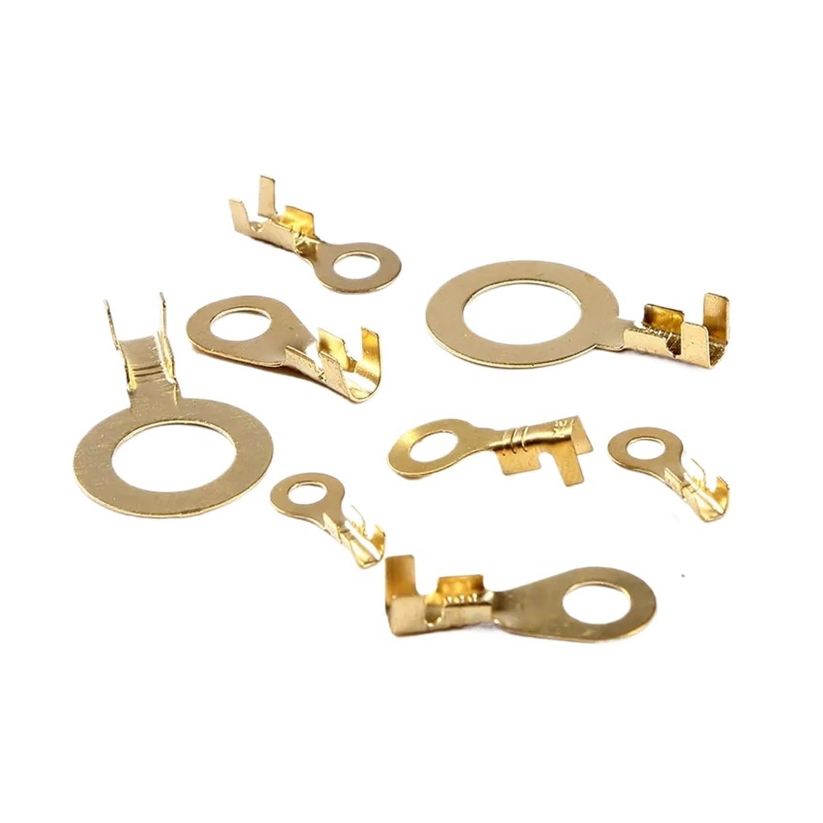 Umexidra One Color Ring Insulated Wire Connector, Ring Lugs Copper Crimp Terminals Wire Connectors M3-M10 100Pcs Assortment Kit(M8)