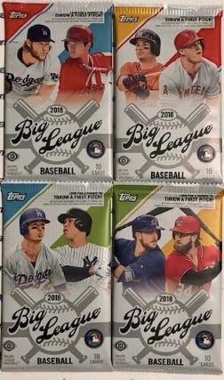 4 HOBBY PACKS Lot of 2018 Topps Big League Baseball Look for Shohei Ohtani Ronald Acuna Jr. Juan Soto Rookie RC Mike Trout AUTO