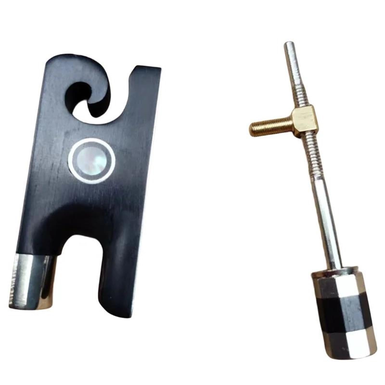 Akcesoria do Części do Skrzypiec Ebony Snakewood 4/4 Akcesoria Do Smyczków Skrzypcowych Wymiana Skrzypiec Nick-Silver Mocowanie Trwałe(Ebony 1)
