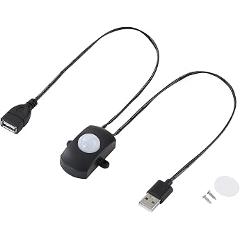 Greluma 1 x DC 5-24V 2A Mini PIR Motion Sensor Switch, Occupancy Sensor Switch for DIY LED Lighting, PIR Infrared Motion Sens