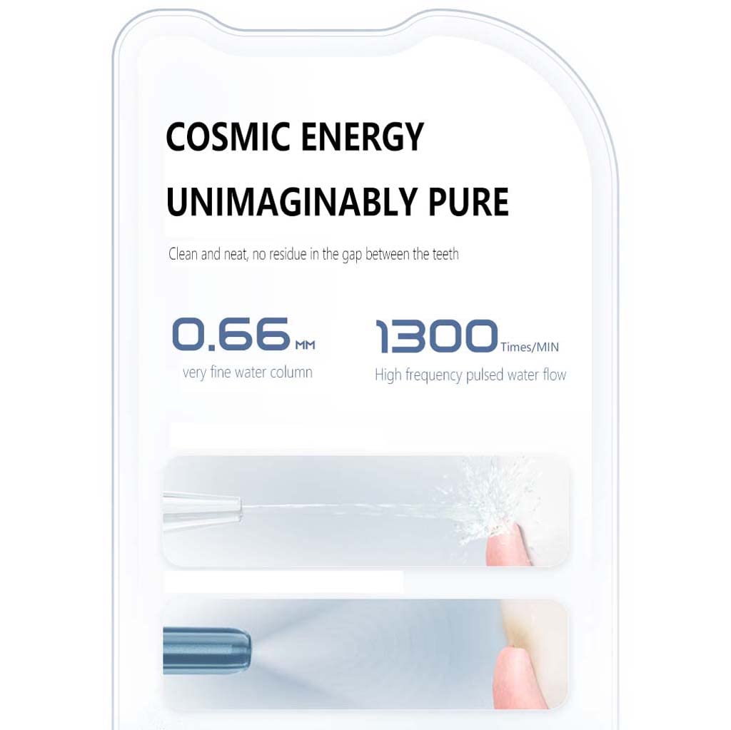 TJH Idropulsore Irrigatore Orale Dentale Cordless Professionale - IPX7 Portatile e Ricaricabile Idropulsore Impermeabile per la Pulizia dei Denti, Serbatoio da 250 ml Casa e Viaggio