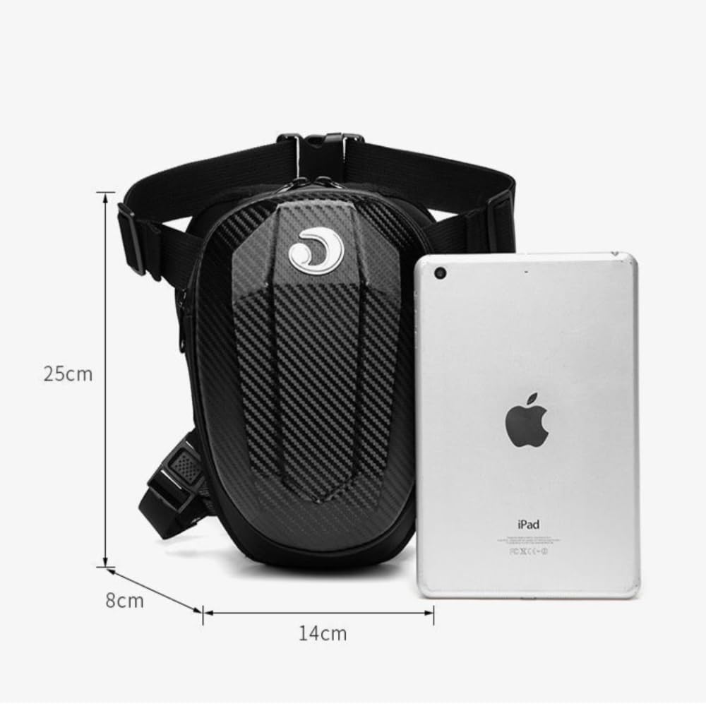 HOMHOLDON Drop Leg Bag, Motorcycle Tank Bag for Men and Women,EVA Hard Shell Thigh Bag,Water-Resistant Expandable Storage Saddle Bag,Hiking Waist Bag for Running,Cycling,Sports and Work