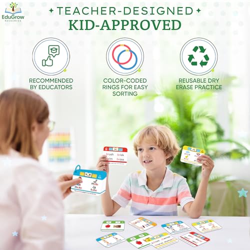 Phonogram Flash Cards - Phonics Flash Cards - Learn to Read - CVC Reading Flashcards for Kids Ages 5-8 - Phonics Games - Homeschool Preschool Kindergarten First Second Grade Learning Activities - Image 3