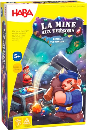HABA - La Mine aux trésors - 305845 - Un Jeu d'adresse Qui Frappe Fort ! - 5 Ans et Plus Multicolor