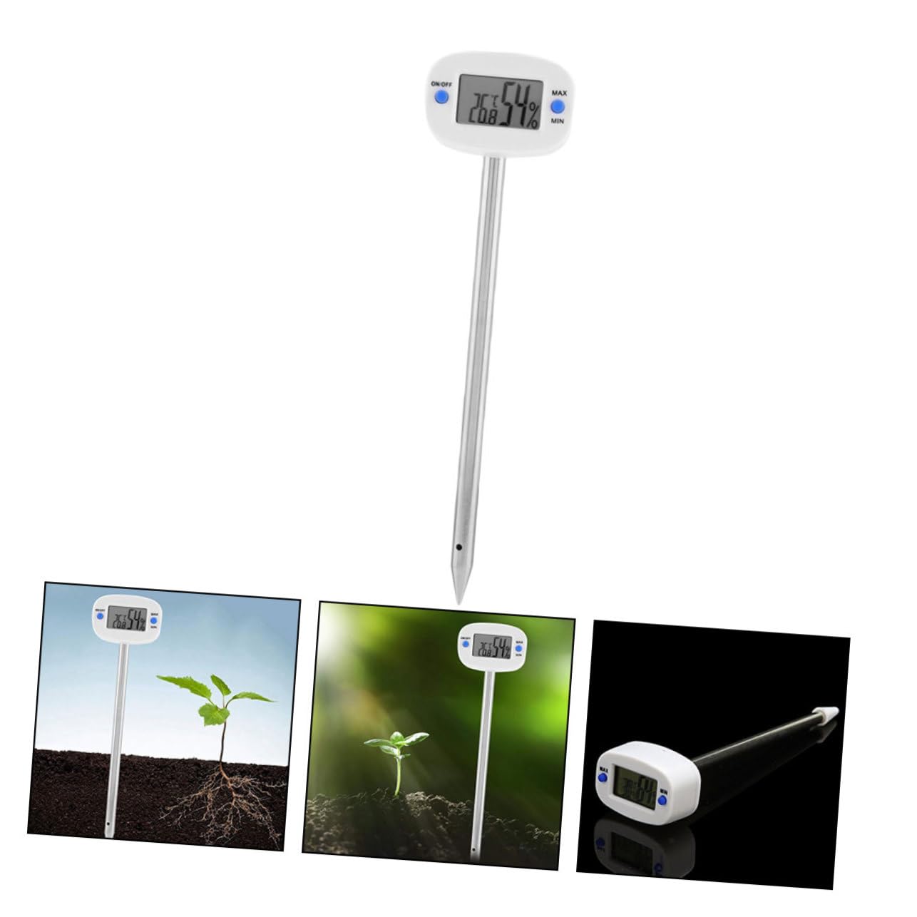 INOOMP 3pezzi Mini Termometro Igrometro Per Suolo Tester Di Temperatura e Umidità Per Giardinaggio Strumento Per Misurare Le Condizioni Del Terreno Di Piante e Fiori Facile Da Usare e