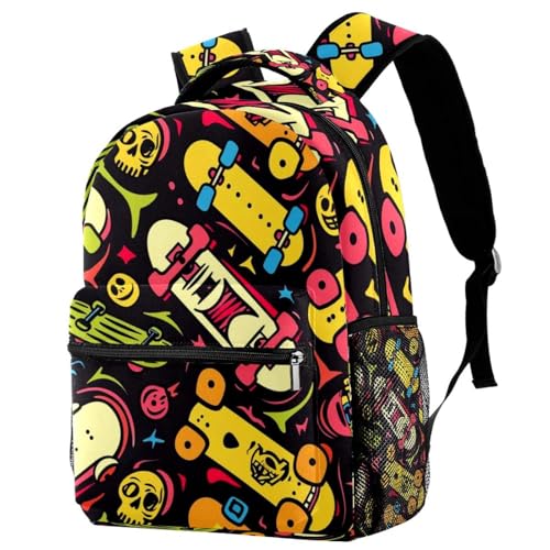 Sac à dos d'école multicolore taille unique pour le campus et les loisirs