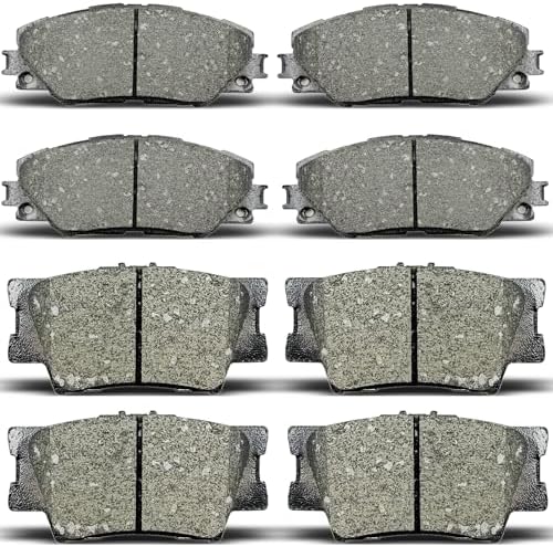 YXPCARS Ceramic Brake Pads Front & Rear For Toyota RAV4 2006-2018, Matrix 2009-2013, 8-Piece Set - View #3