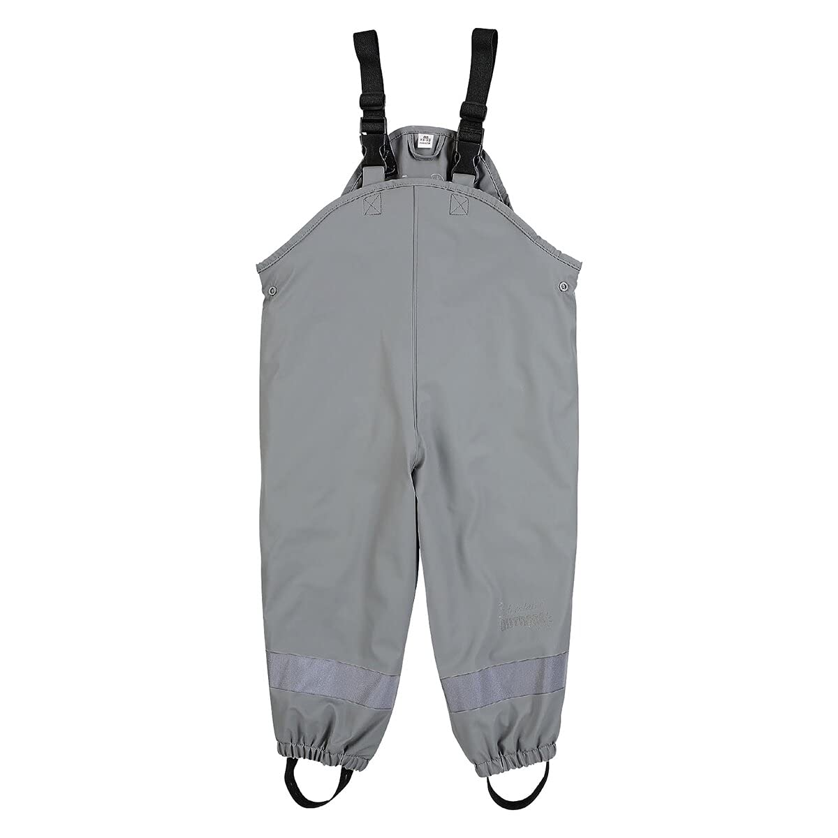 Sterntaler Regenhose gefüttert uni - Kinder Regenhose wasserdicht - Unisex Matsch- und Buddelhose mit verschweißten Nähten und elastischen Hosenträgern - Regenbekleidung warm - mittelgrau, Größe 104