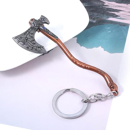 Songchangjewelry Game Gfw Keychain - Kratos Leviathan Axe Cosplay Metal Keychain - Christmas Gifts For Men Teens Fan Boy Friend (Leviathan Axe Keychain) #TOP5