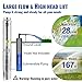 VEVOR Deep Well Submersible Pump, 0.5HP/370W 115V/60Hz, 28GPM Flow 167 ft Head, with 33ft Electric Cord, 4 inch Stainless Steel Water Pumps for Industrial, Irrigation & Home Use, IP68 Waterproof Grade