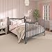 Dream On Me Violet 7-in-1 Convertible Full-Size Baby Crib with Toddler, Day & Full Bed Conversion in Steel Grey, GreenGuard Gold & BSA, 4 Mattress Heights, Sustainable Pinewood