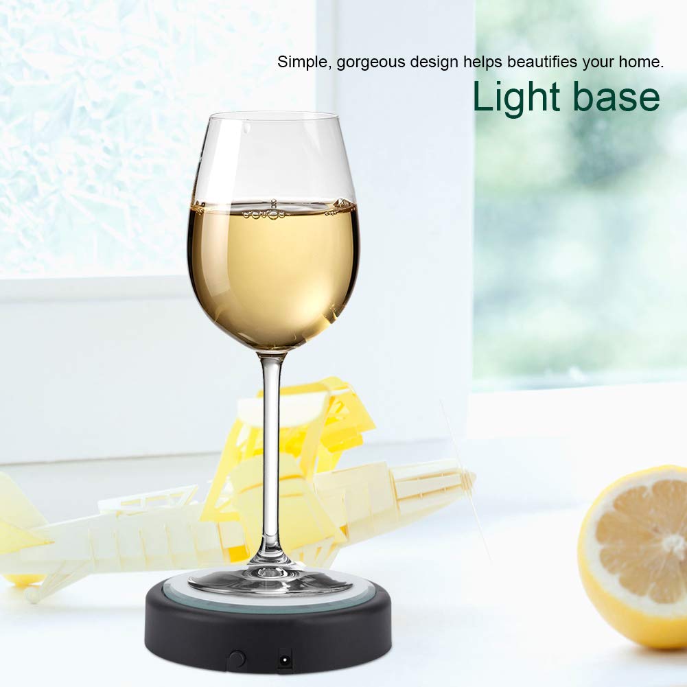 Base Luminosa LED Con 6 Colori E Modalità Di Luce - Supporto USB/batteria Per Cristalli E Statuette, Sottopentola Decorativo - 2
