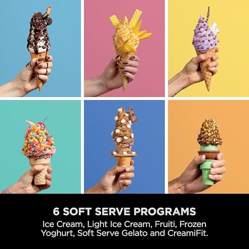 Ninja CREAMi Scoop and Swirl Soft Serve and Ice Cream Maker with 2x Tubs, 13 Functions, Makes Ice Cream, Soft Serve, Gelato, Sorbet, Milkshakes and More, Mix-In Option, Platinum Silver, NC701UK - Image 5
