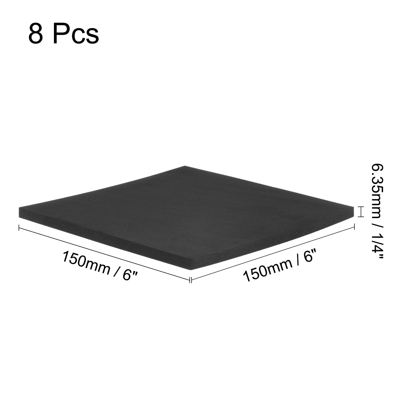 1 x 1 in. 0.0312 in. Thick Polyethylene Double Sided Foam Squares White - Roll of 648