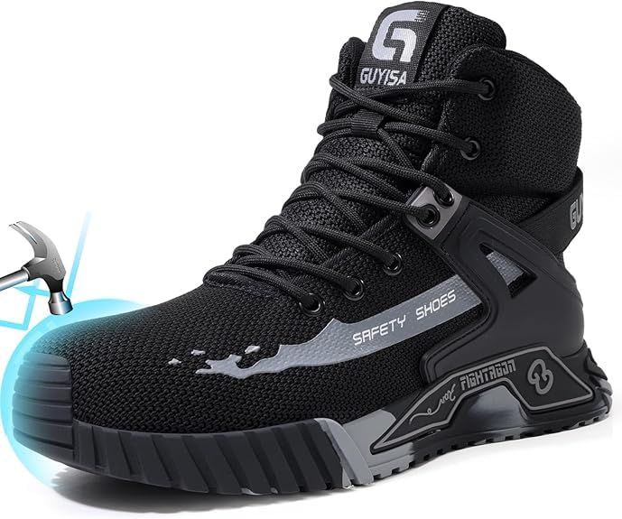 Image of Steel Toe Shoes for Men Work Safety Industrial Protective Men's Work Shoes for Construction Comfortable Lightweight Warehouse Factory