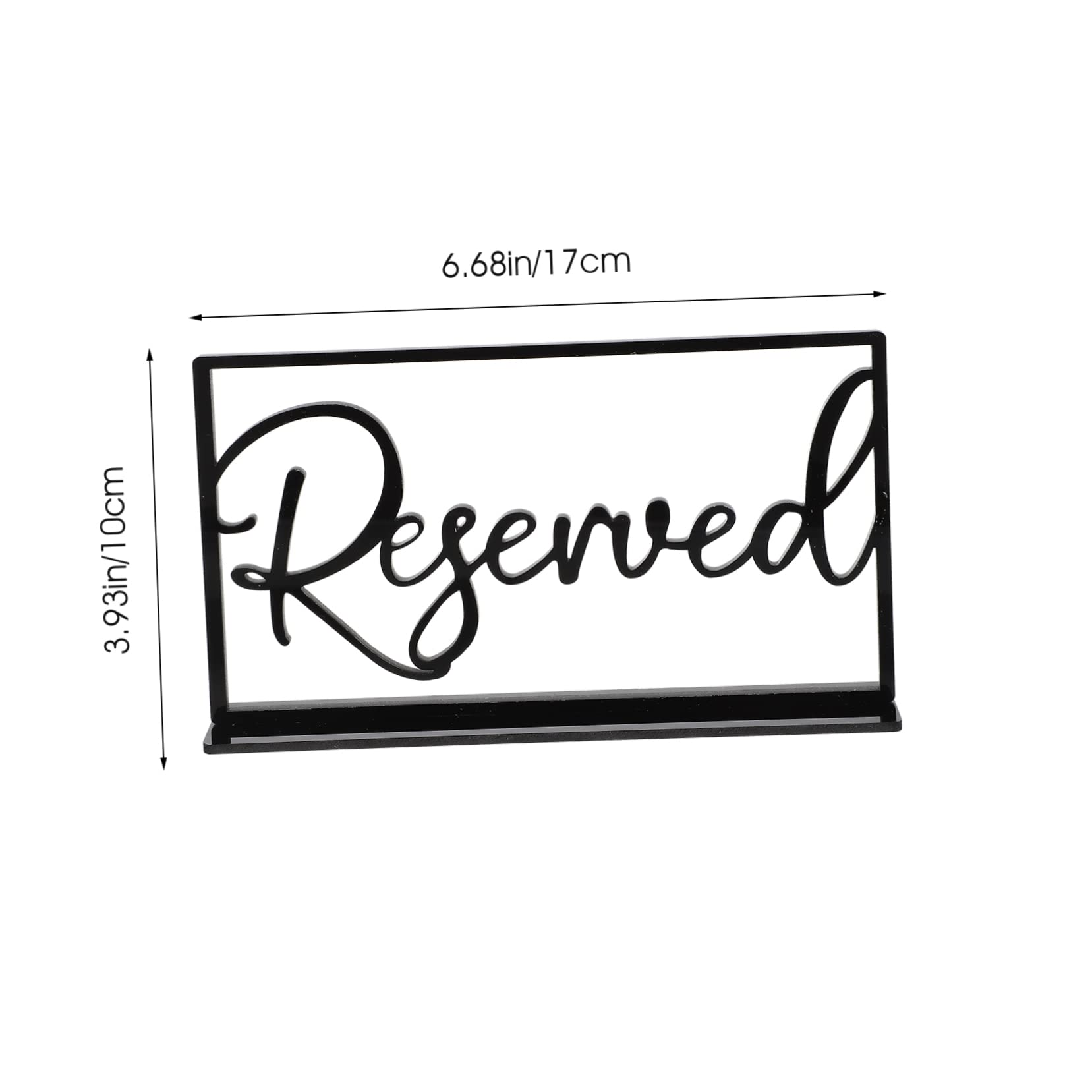 Garneck Restaurant Table Numbers 2pcs Acrylic Reserved Signs for Parties Cafe Seating Banquet Decor