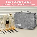 Toiletry Bag Travel Bag with Hanging Hook, Waterproof Shower Bathroom Hanging Toiletry Bag for Men Women,Small Multifunctional Makeup Cosmetic Bag,Portable Toiletries Bag Travel Organizer (Grey) - Image 4