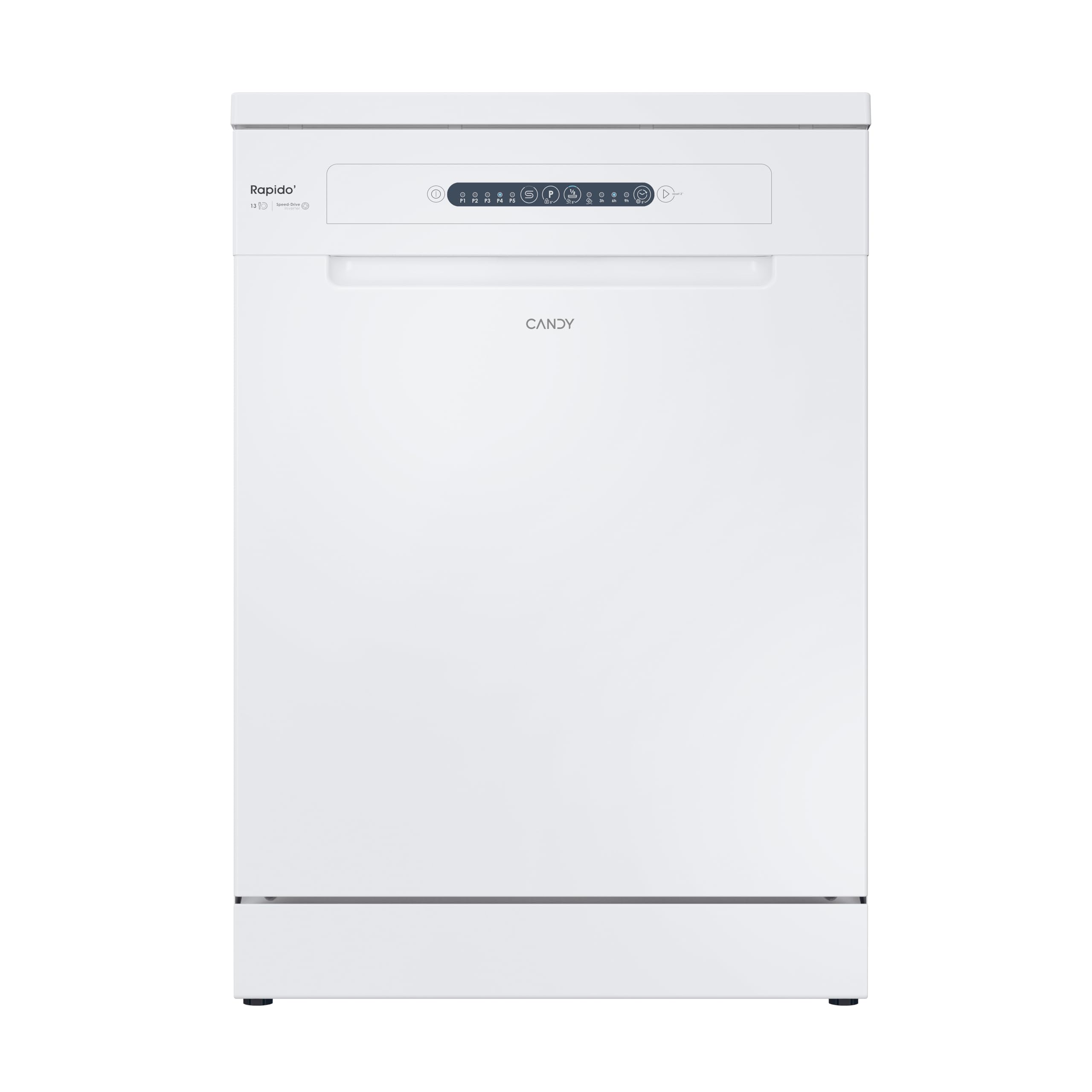 Candy Rapidò CF 3E7E0W Lavavajillas 60 CM, 13 Servicios, Secado por Condensación, 5 Programas, Cesta para Utensilios Grandes, Inicio Diferido 3-6-9 H, Indicador de Sal, 47DB, Blanco