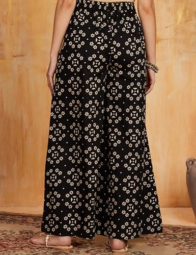 Image of Amazon Brand - Myx Women Loose Mid Rise Palazzo (Available in Plus Sizes)
