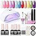 Dreamboat Kit Smalti Semipermanenti Unghie 12 Colori Gel 80W Lampada LED per Smalto in Gel per Unghie,Set Manicure Semipermanente Unghie Nail Art Starter Kit