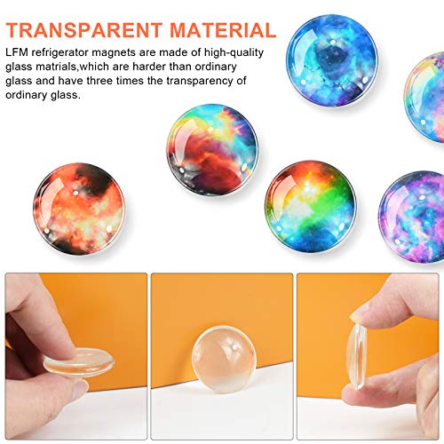 12 Pieces Round Strong Fridge Magnets Starry Sky Set, Colorful Magnetic Decorative Magnets For Refrigerator, Office Whiteboard Magnets, Cabinet Magnets, Dishwasher Magnets, Locker Magnets #TOP3