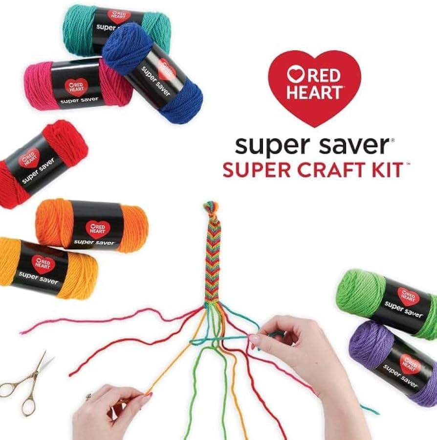 Amazon.com: Red Heart Super Saver Super Yarn Craft Kit for Amazon.com: Red Heart Super Saver Super Yarn Craft Kit for