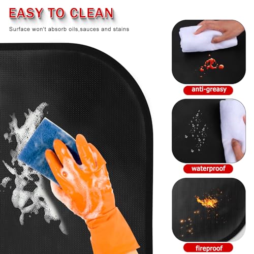 Niuyhe GRILL MAT-30X36 Under Grill Mats For Outdoor Grill, 30 Inch X 36 Inch Double Sided Fireproof & Waterproof Fire Pit Pad For Outdoor Wood Stove, Flat Top, Gas Grill, Protect Deck Floor Grass thumb #3
