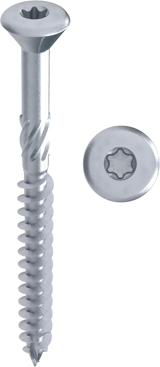 Viti Per Decking TOX TERAS 5.0x60mm - Acciaio Inox C1, Testa Decorativa, Con Punta - Foto 2